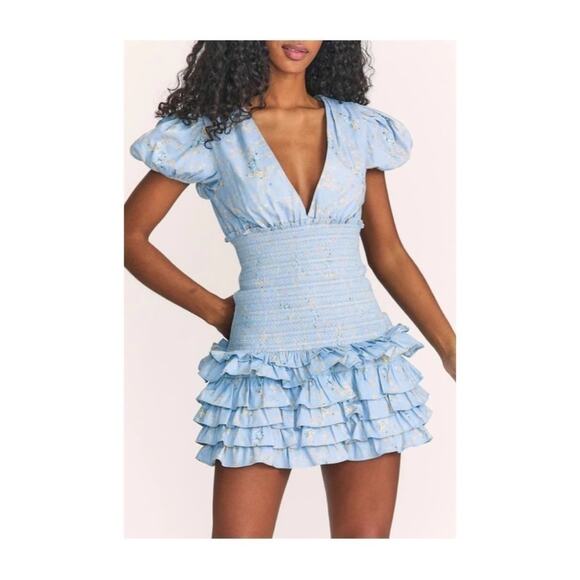 LoveShackFancy Radia Mini Dress - Picture 1 of 10